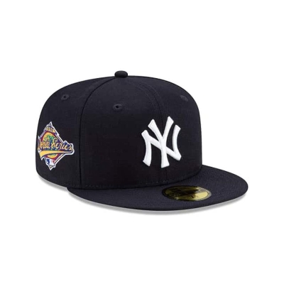 Blue New York Yankees Hat - New Era MLB Green Paisley Undervisor 59FIFTY Fitted Caps USA4701956